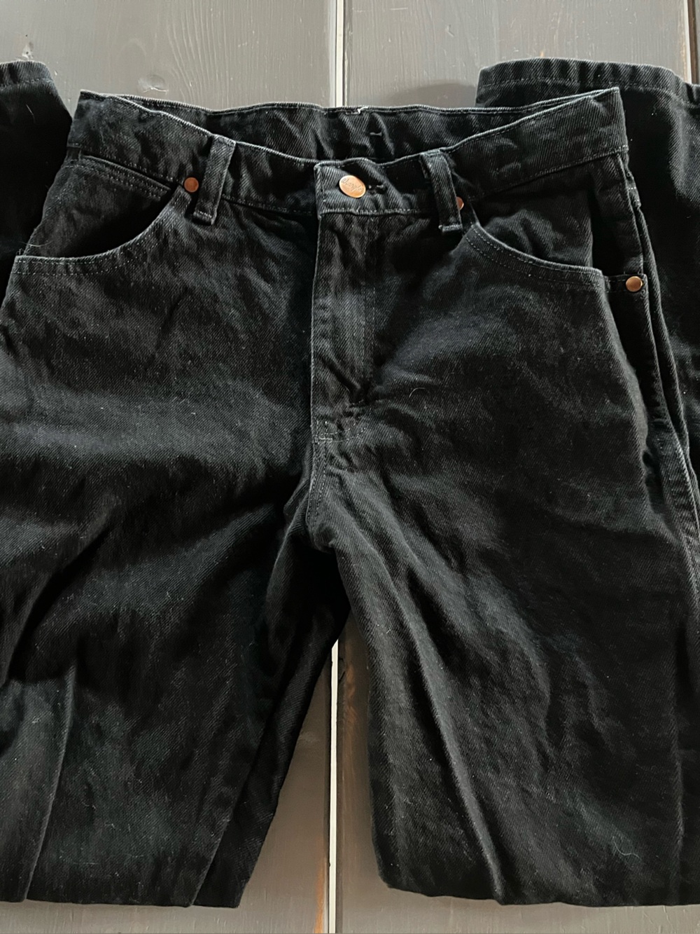 Kids size 14r wrangler jeans, black girls or boys